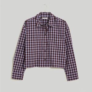 Madewell Brown and White Plaid Button Down Shirt